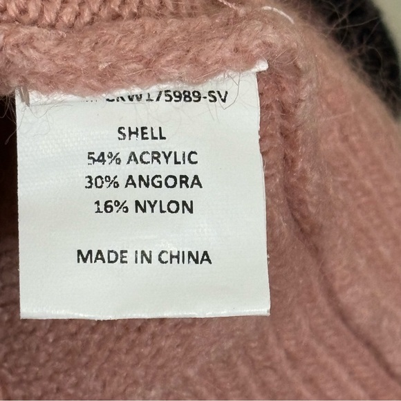 Code x Mode scalloped hem sleeve Angora blend Pink and Black Sweater. Women’s M - Picture 7 of 7